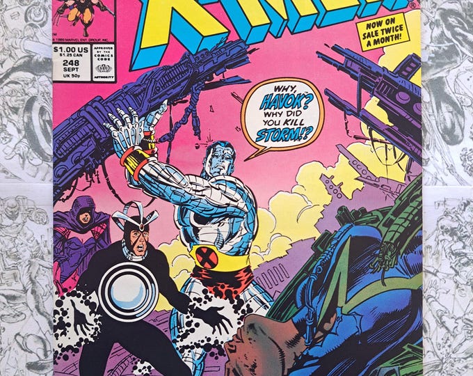 Uncanny X-Men #248 First Jim Lee Artwork on X-Men Marvel 1989