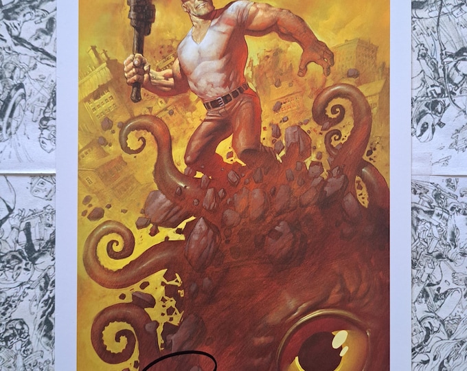 Eric Powell The Goon Print Signed Dark Horse 6.5" X 10"