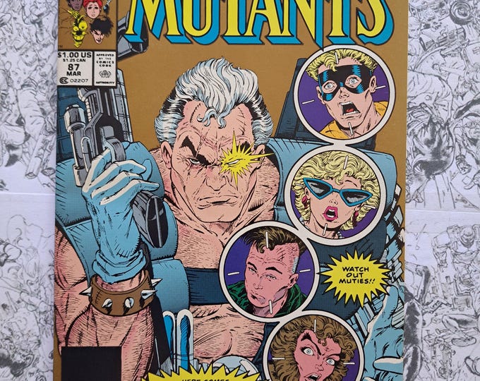 New Mutants #87 2nd Print Gold Variant First Appearance of Cable Marvel 1990