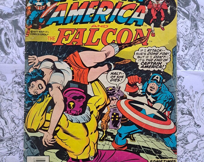 Captain America and Falcon #211 Jack Kirby Cover Marvel Comics 1977