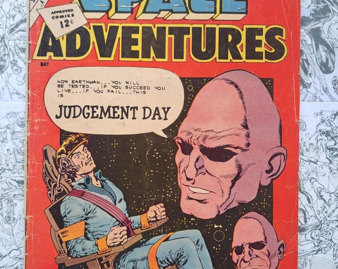 Space Adventures #45 Mercury Man Judgement Day! Charlton Comics 1962