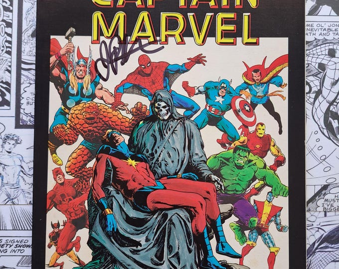 Marvel Graphic Novel: The Death of Captain Marvel First Print Signed Jim Starlin