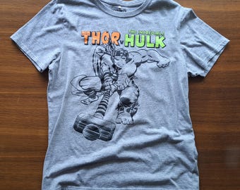 Hulk and Thor Shirt Size Small Heather *pre-loved