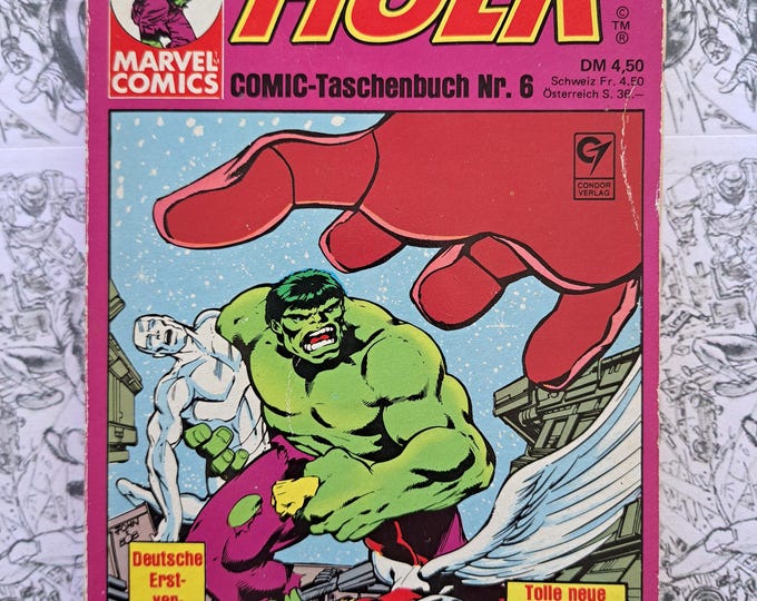 Hulk #6 (#181 Wolverine Reprint) Rare German Paperback 1982