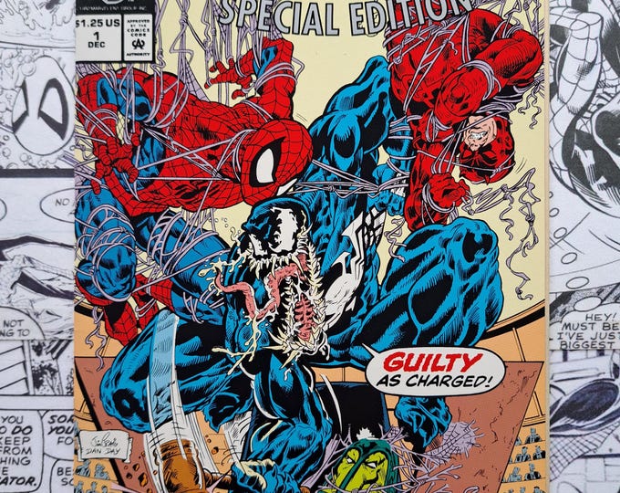 Spider-Man Special Edition #1 Trial of Venom UNICEF Embossed Cover Marvel 1992