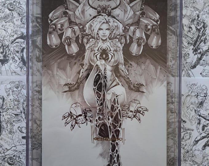 White Widow #1 Kael Ngu Variant Signed and Sketched CGC SS 9.6 Remark Rare