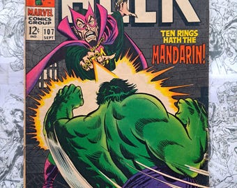 Incredible Hulk #107 Mandarin Ten Rings Silver Age Marvel 1968