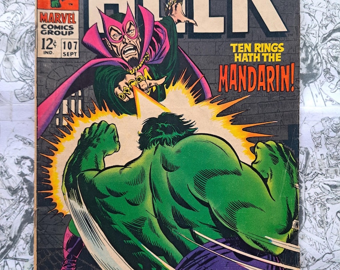 Incredible Hulk #107 Mandarin Ten Rings Silver Age Marvel 1968