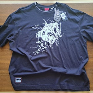 Gundam Seed x Levi&#39;s Boxy Tee Destruction Size L Large RARE New with Tags