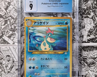 Pokemon 1999 Japanese Croconaw No. 159 Neo Premium File CGC 9
