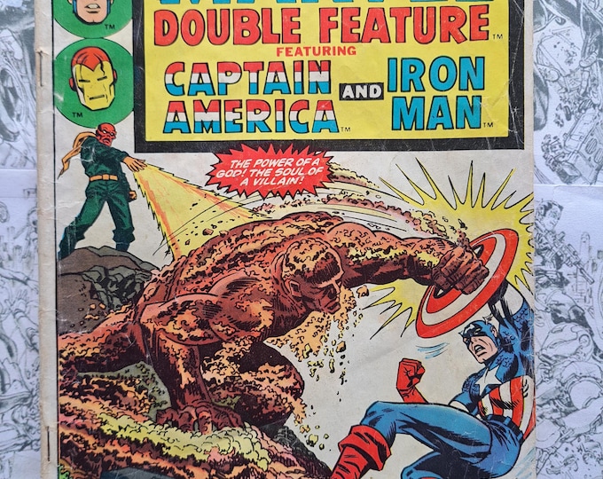 Marvel Double Feature #5 Captain America & Iron Man Jack Kirby Cover Marvel 1974
