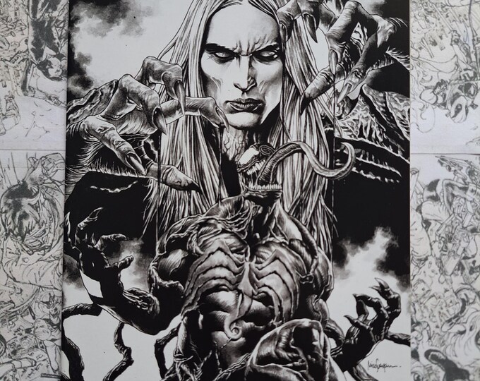 Venom #6 Mico Suayan Virgin Sketch Variant B&W Marvel 2018