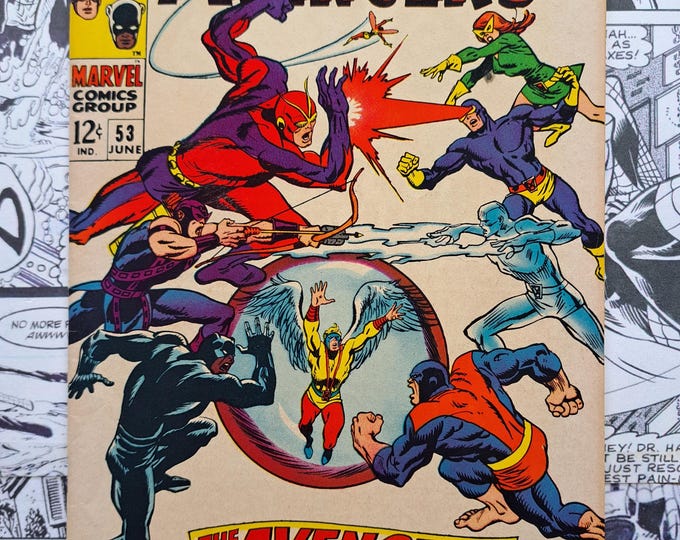 The Avengers #53 First Crossover of X-Men in Avengers Title Marvel 1968