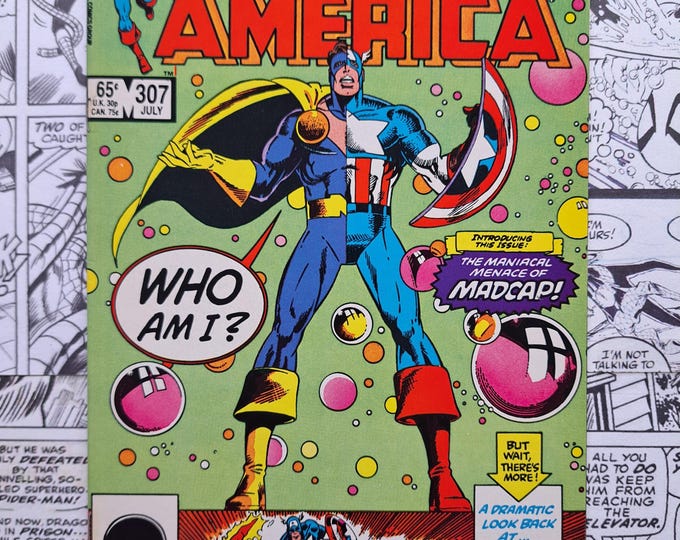 Captain America #307 First Appearance of Madcap Marvel 1985