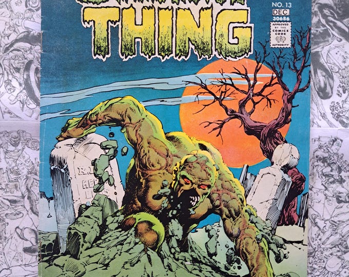 Swamp Thing #13 Signed by Len Wein on First Page Bronze Age DC Comics 1974