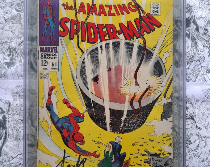 Amazing Spider-Man #61 CGC SS 7.0 Signed by Stan Lee First Gwen Stacy Cover Marvel 1968