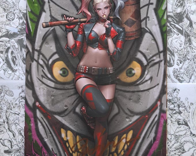 Joker Year of the Villain #1 Harley Quinn Signed w/ COA JeeHyung Lee DC 2019