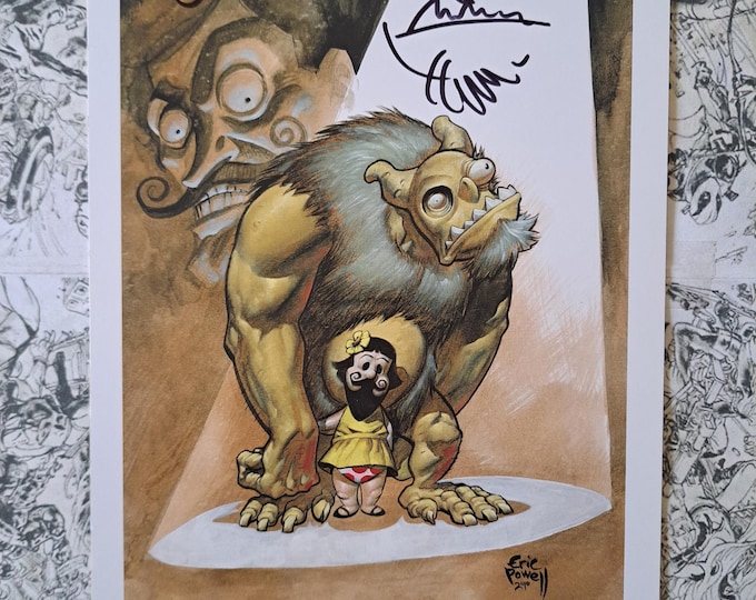 Eric Powell Chimichanga Print Signed and Sketched Dark Horse 6.5" X 10"