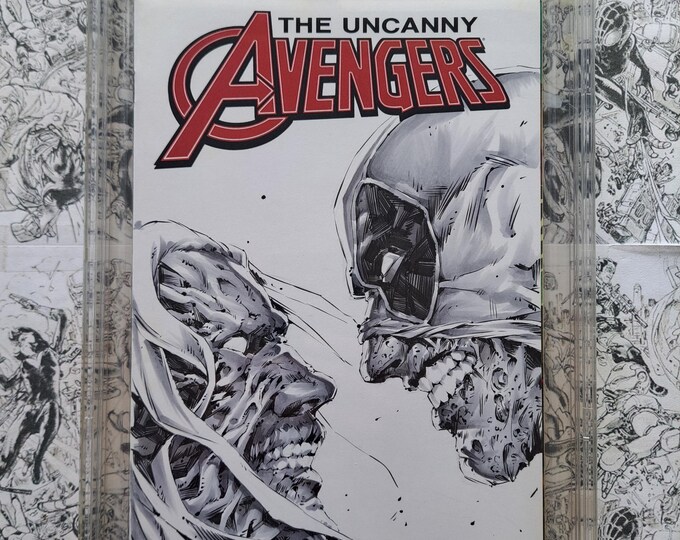 Uncanny Avengers #1 CBCS 9.8 Original Art Deadpool Kael Ngu First Shredded Man Marvel 2015