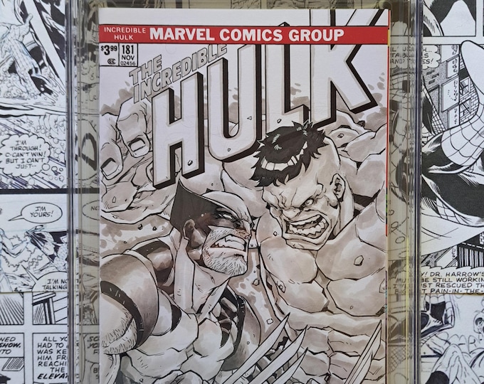 Incredible Hulk #181 CGC SS 9.8 Original Art by Street Fighter Artist Joe Ng Marvel 2019