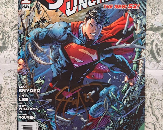 Superman Unchained #1 Signed by Scott Snyder & Dustin Nguyen no/COA DC 2013