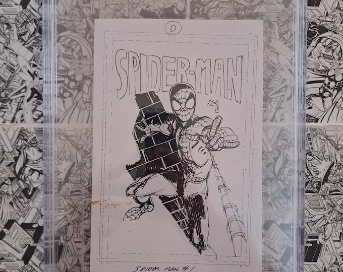 Spider-Man Mark Bagley Authentic CBCS Signature on Photo Copy *NOT Original Art*