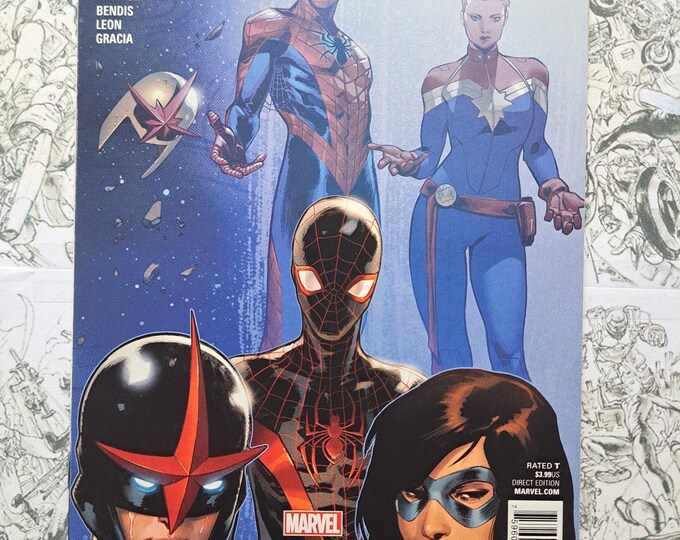 Spider-Man #8 Miles Morales & Captain Marvel Civil War II Marvel 2016