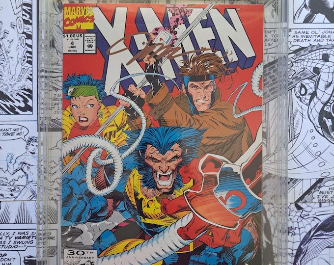 X-Men #4 CBCS 9.8 1st Appearance of Omega Red Gold Signed By Jim Lee Marvel 1992