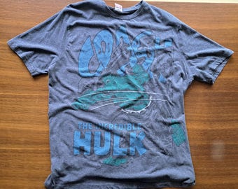 Marvel Hulk Crash Shirt Size Extra Large Heather *pre-loved