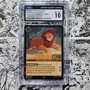 Mufasa &quot;Betrayed Leader&quot; 14/204 Cold Foil CGC 10 Legendary Lorcana