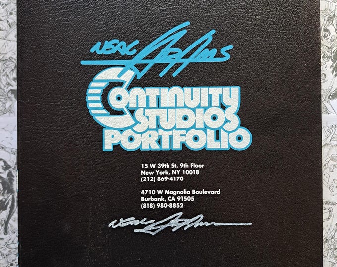Neal Adams Continuity Studio Portfolio RARE Signed by Neal Adams *no coa*