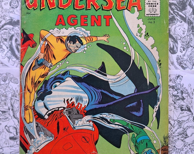 Undersea Agent # 3 Gil Kane Art Silver Age Tower Comics 1966