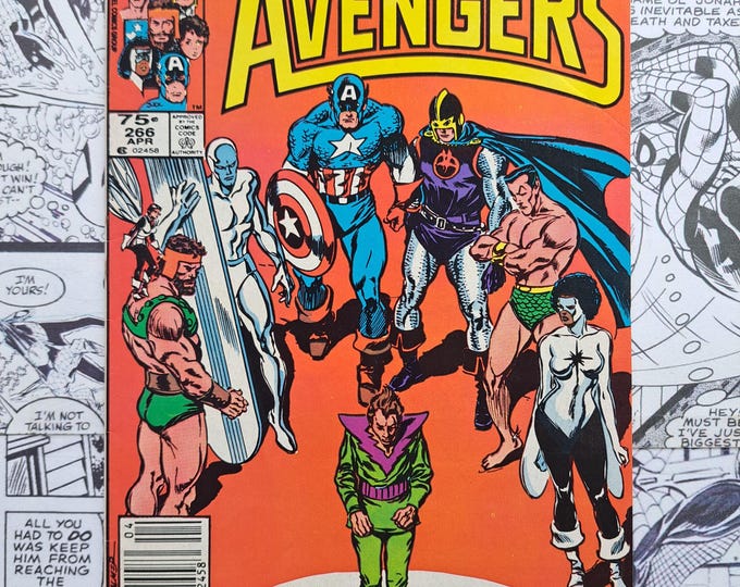 The Avengers #266 Newsstand John Buscema Cover Secret Wars II Marvel 1986