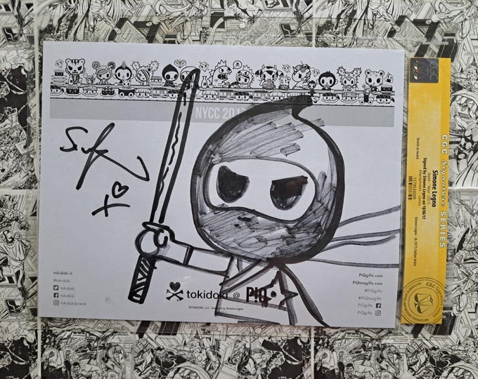 Tokidoki Ninja Original Art Sketch by Creator Simone Legno CGC Certified