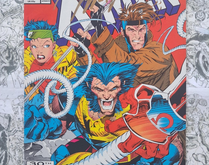 X-Men #4 First Appearance of Omega Red Signed by Jim Lee w/COA Marvel 1992