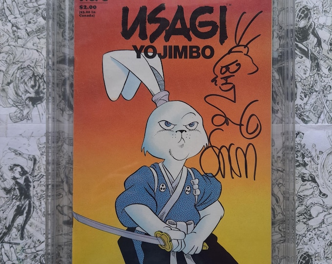 Usagi Yojimbo #1 CBCS 9.4 Signed and Remarked by Stan Sakai Fantagraphics 1987