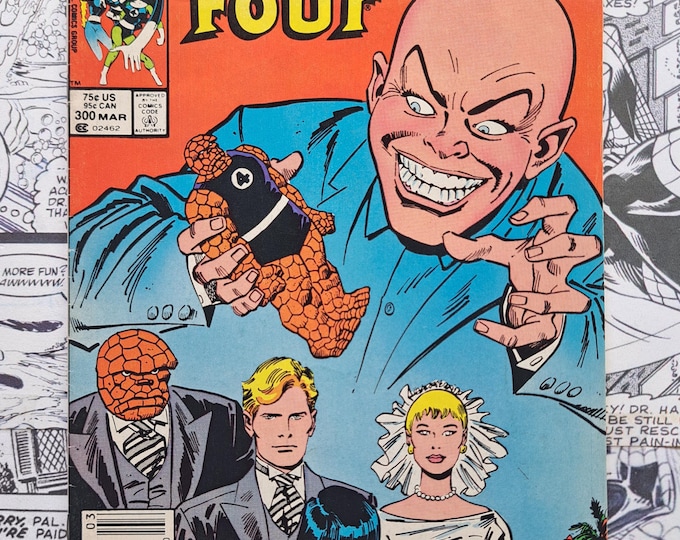 Fantastic Four #300 Marriage of Johnny Storm & Alicia Masters Newsstand Marvel 1987