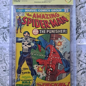 Amazing Spider-Man #129 CBCS 5.5 First Appearance of Punisher Signed By John Romita