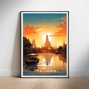 Thailand Reise Poster digitale druckbare Wandkunst, Instant Download, hängende Dekor, neues Haus Geschenk