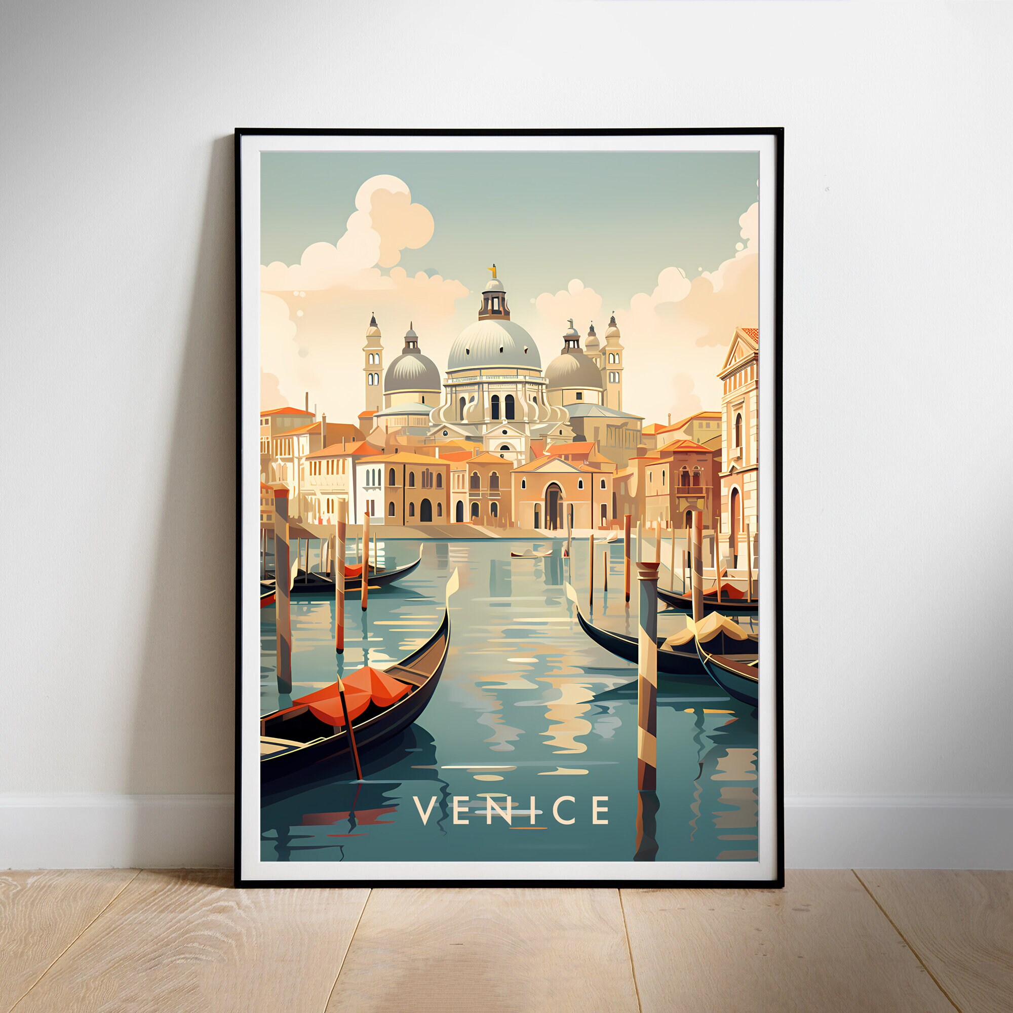 Venice Travel Poster Digital printable wall art, Italy Instant Download, Hanging decor, New Home Gift