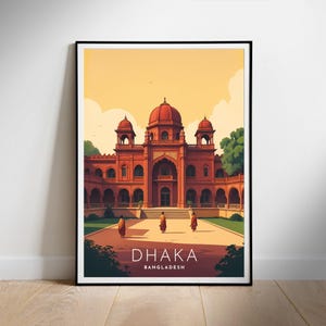 Dhaka Bangladesh Travel Poster: Retro Wall Art (Digital Download)
