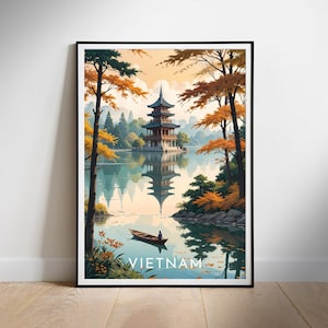 Vietnam Travel Poster Digital printable wall art, Instant Download, Hanging decor, New Home Gift