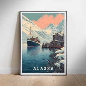 Alaska Travel Poster: Vintage National Park Art (Digital Download)