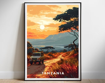 Tanzania Travel Poster: National Park Art Print (Digital Download)