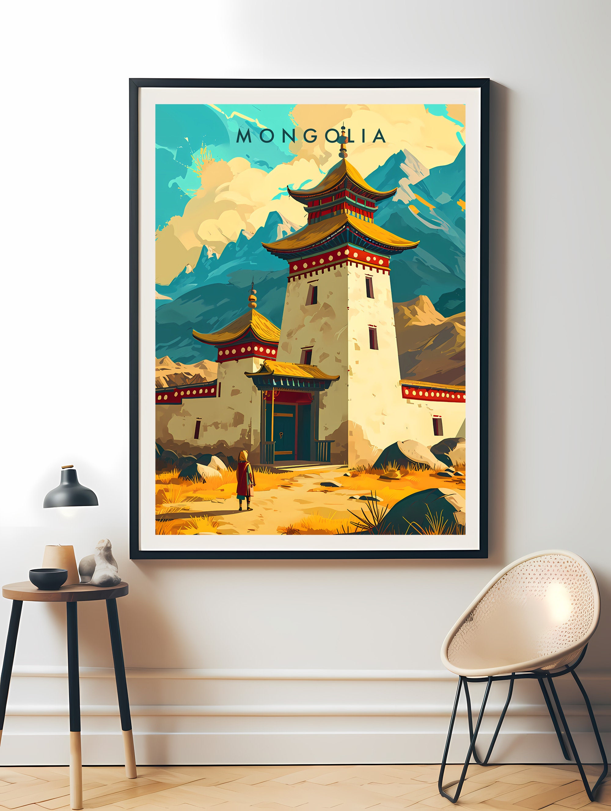 Mongolia Travel Poster Digital Printable Wall Art, Instant Download ...