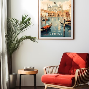 Venice Travel Poster Digital printable wall art, Italy Instant Download, Hanging decor, New Home Gift on Etsy.