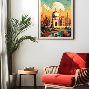 India Travel Poster Digital printable wall art, Instant Download, Hanging decor, New Home Gift on Etsy.