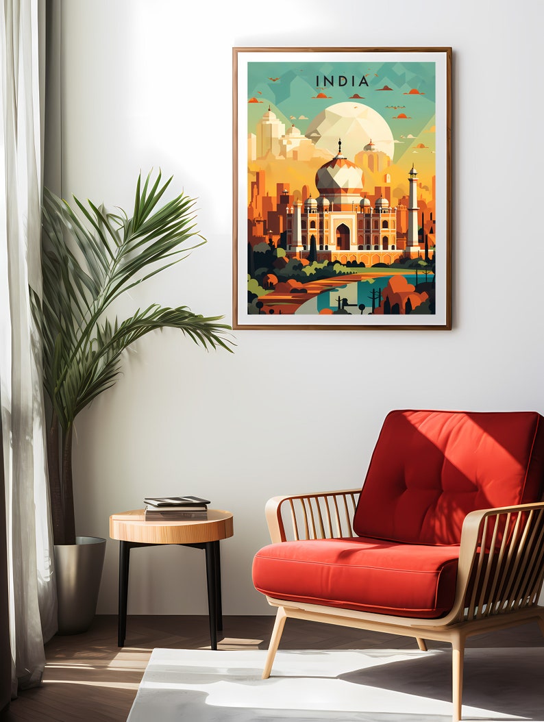 India Travel Poster Digital printable wall art, Instant Download, Hanging decor, New Home Gift on Etsy.