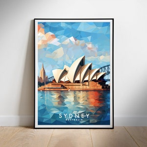 Sydney Travel Poster Digital druckbare Wandkunst, Australien Instant Download, hängende Dekoration, neues Zuhause Geschenk