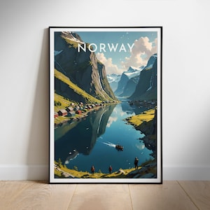 Norwegen Reise Poster digitale druckbare Wandkunst, Instant Download, hängende Dekor, neues Zuhause Geschenk